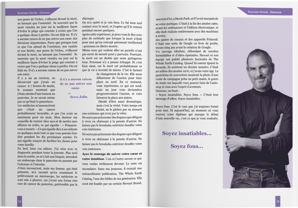 Magazine édition Steeve Jobs